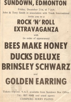 Golden Earring show ad December 21 1973 Edmonton - Sundown